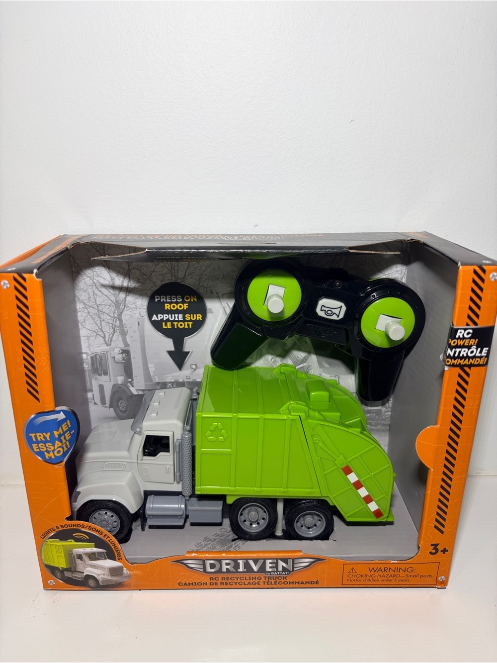 DRIVEN by Battat R/C Recycling Truck Remote Control 7” Green